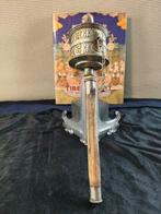 Mani khor lo - Gebedswiel - wit metaal+hout+papier - Tibet