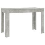 Eettafel 120x60x76 cm spaanplaat betongrijs (Tafels), Huis en Inrichting, Complete inboedels, Verzenden