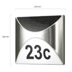 Solar Huisnummer lamp buiten #39;Tau&#39 - Inclusief nummers, Zonne-energie, Verzenden, Minder dan 50 watt, Wandlamp