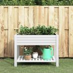 vidaXL Plantenbak verhoogd 110x45x79 cm polypropeen wit, Tuin en Terras, Kunststof, 100 cm of meer, Verzenden, Nieuw