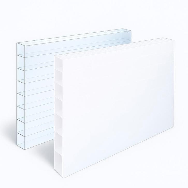 Polycarbonaat kanaalplaat 10 mm transparant of opaal, Doe-het-zelf en Verbouw, Platen en Panelen, Minder dan 20 mm, Nieuw, Overige materialen