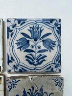 Tegel (4) - Haarlemmer bloem fruitschaal - 1800-1850