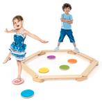 Houten Evenwichtsbalk & Stapstenen 12-Delige Kinderen Gymnas
