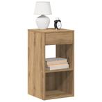vidaXL Nachtkastjes 2 st met lade 35x34x66,5cm artisanaal, Verzenden, Nieuw, Hout