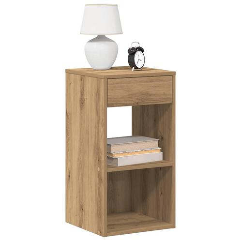 vidaXL Nachtkastjes 2 st met lade 35x34x66,5cm artisanaal, Huis en Inrichting, Slaapkamer | Nachtkastjes, Nieuw, Hout, Verzenden