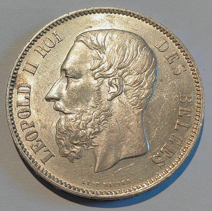 België. Leopold II. 5 Francs 1875 (Zonder minimumprijs), Postzegels en Munten, Munten | Nederland