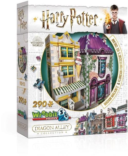 Wrebbit 3D Puzzel - Harry Potter Madam Malkins & Florean, Hobby en Vrije tijd, Denksport en Puzzels, Nieuw, Verzenden