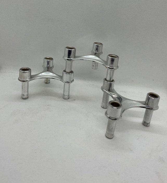 Seca - Kaarsenhouder (3) - Metaal, Plastic - Modulaire, Antiek en Kunst, Antiek | Meubels | Stoelen en Banken