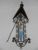 Vintage Altaar - Smeedijzer met handbeschilderde tegel -