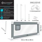 Bedhekje - 200 cm - Bedrand - Bedrail - Bedrek - Lichtgrijs, Kinderen en Baby's, Verzenden, Zo goed als nieuw