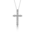 Ketting met hanger - 18 karaat Witgoud - 2.04ct. tw. Diamant, Sieraden, Tassen en Uiterlijk, Antieke sieraden