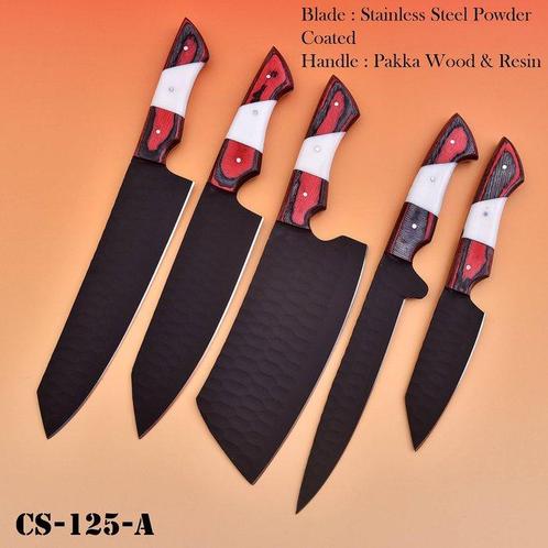 Keukenmes - Chefs knife - Pakka hout en hars Hoogwaardige, Antiek en Kunst, Antiek | Keukenbenodigdheden