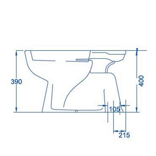 Vrijstaande Toiletpot Van Marcke ISIFIX Vloeraansluiting, Doe-het-zelf en Verbouw, Sanitair, Ophalen of Verzenden