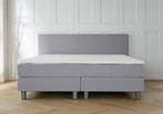 ACTIE! Boxspring Malaga 140 200 Grijs, Huis en Inrichting, Verzenden, Nieuw, 140 cm, Twijfelaar