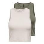 Only Crop-top ONLBELIA S/L CROP TOP CS JRS 2PACK (set,, Kleding | Dames, Tops, Verzenden, Nieuw