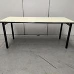 Set 2x werktafels tafels met formica rand 130x80 cm