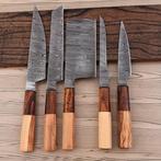 Keukenmes - Chefs knife - Gevouwen staal, hout en olijfhout