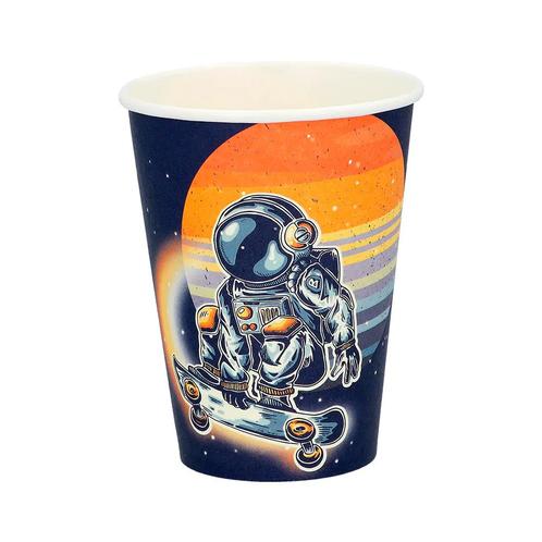 Space Party Bekers Papier 21cl 8st, Hobby en Vrije tijd, Feestartikelen, Nieuw, Verzenden