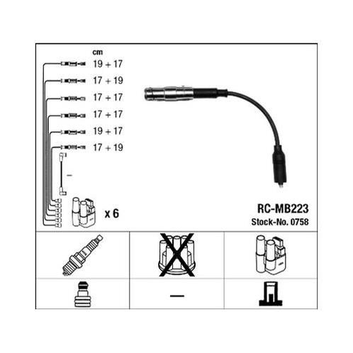 Ngk Rc-Mb223 Bougiekabelset, Computers en Software, Laptop-opladers, Verzenden