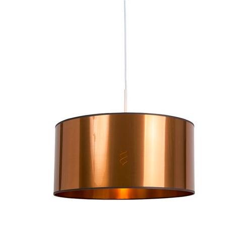 Design hanglamp wit met koper kap 50 cm - Combi 1, Huis en Inrichting, Lampen | Hanglampen, Nieuw, Overige materialen, 75 cm of meer