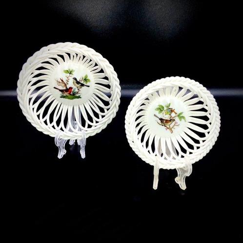 Herend - Set of 2 Reticulated Bowls/Baskets - Rothschild, Antiek en Kunst, Antiek | Glas en Kristal