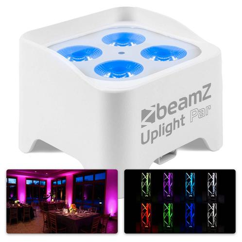Retourdeal - BeamZ BBP90W Uplight PAR spot op accu met 4x 4W, Muziek en Instrumenten, Licht en Laser, Zo goed als nieuw, Verzenden