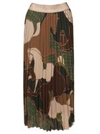 Rok Plissé Horses Groen, Kleding | Dames, Rokken, Verzenden, Nieuw