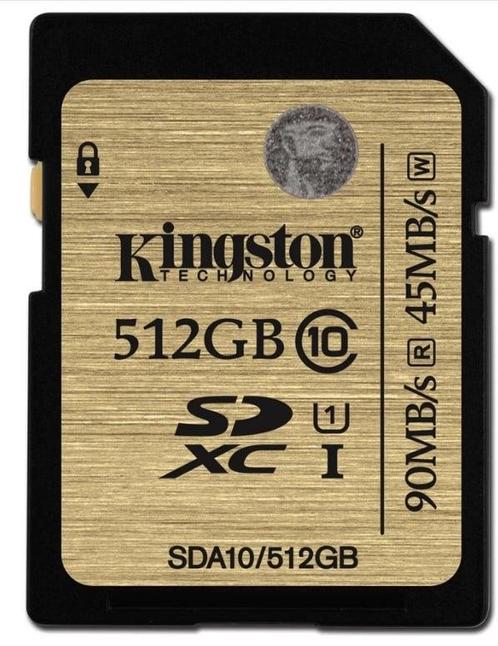 Kingston SDXC Class 10 UHS-I UHS Class 1 512GB, Audio, Tv en Foto, Fotografie | Fotostudio en Toebehoren, Zo goed als nieuw, Ophalen of Verzenden