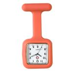 Fako® - Verpleegstershorloge - Siliconen Vierkant - Oranje, Sieraden, Tassen en Uiterlijk, Horloges | Dames, Verzenden, Nieuw