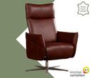 Leren relaxfauteuil Ease - Granada Cognac (donkercognac) -, Huis en Inrichting, Fauteuils, Nieuw, Ophalen of Verzenden, 50 tot 75 cm