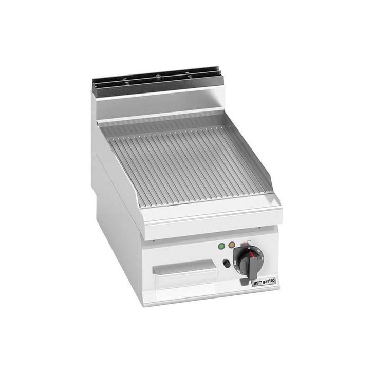 GGM Gastro | Elektrische bakplaat - 4,8 kW - Gegroefd |, Witgoed en Apparatuur, Grillplaten, Nieuw, Verzenden
