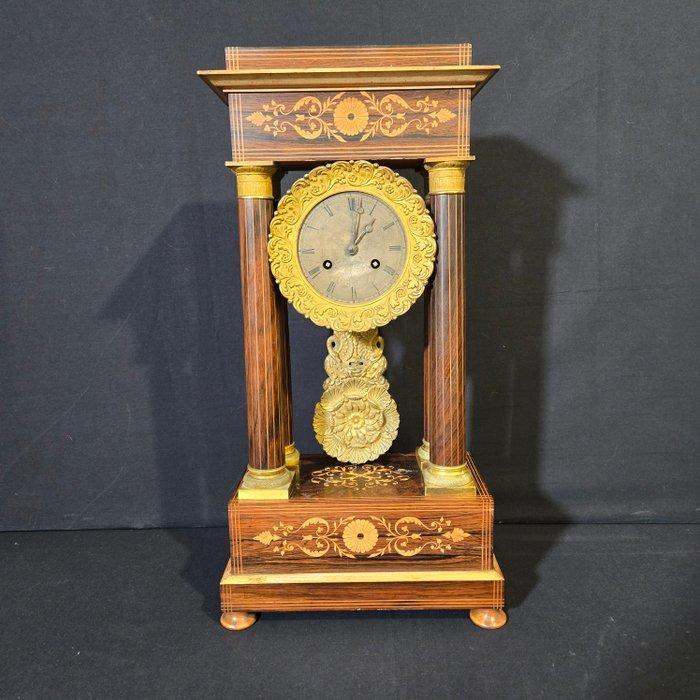 Pendule Napoleon III Brons, Hout - 1850-1900 - Kolompendule, Antiek en Kunst, Antiek | Klokken