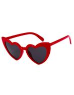 Zonnebril Hartjes Cat Eye Rood Montuur Zwarte Glazen Vintage, Ophalen of Verzenden, Nieuw, Zwart