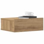 vidaXL Nachtkastje zwevend 40x32x15 cm bewerkt hout, Huis en Inrichting, Verzenden, Nieuw, Hout