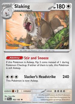 Slaking 162/193 holo Paldea evolved, Hobby en Vrije tijd, Verzamelkaartspellen | Pokémon, Losse kaart, Nieuw, Foil, Ophalen of Verzenden