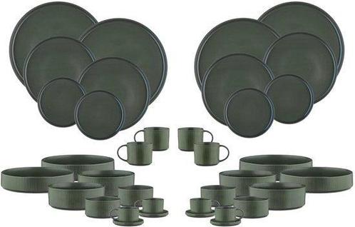 Tweedekans | SCANDI Compleet Servies - 36 stuks - Olijf, Huis en Inrichting, Keuken | Servies, Zo goed als nieuw, Ophalen of Verzenden