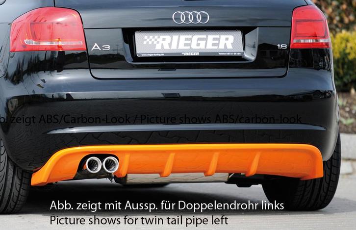 Rieger diffuser | Audi A3 8P 2008-2013 5D Sportback | ABS, Auto-onderdelen, Carrosserie en Plaatwerk, Nieuw, Audi, Verzenden