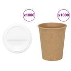 vidaXL Papieren koffiekopjes met deksel 1000 st 8oz 200 ml, Huis en Inrichting, Keuken | Servies, Verzenden, Nieuw
