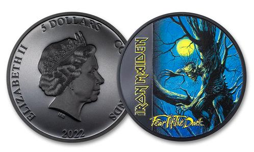 Iron Maiden - Fear of Darkness 5 Dollars munt, Postzegels en Munten, Munten | Amerika, Verzenden