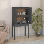 vidaXL buffetkast 60x40x120 cm massief grenenhout grijs, Huis en Inrichting, Kasten | Buffetkasten, Verzenden, 100 tot 150 cm