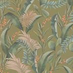 Profhome 394363-GU Bloemen behang floral mat groen beige, Huis en Inrichting, Stoffering | Behang, Verzenden
