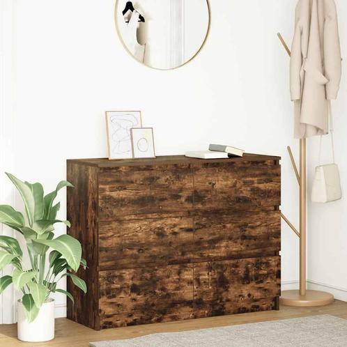 vidaXL Dressoir 100x35x76 cm bewerkt hout gerookt, Huis en Inrichting, Kasten | Dressoirs, Nieuw, Overige houtsoorten, Verzenden