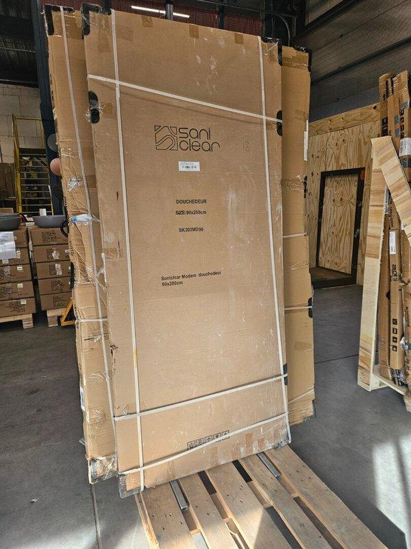 Saniclear douchedeur alleen het glas (scharnierset, Doe-het-zelf en Verbouw, Sanitair, Douche, Nieuw, Glas, Ophalen of Verzenden