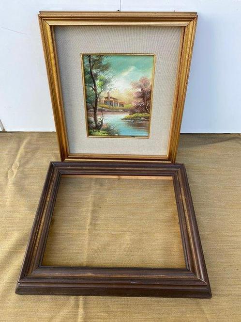 Fotolijst (4) - Hout, goudkleurig, Antiek en Kunst, Curiosa en Brocante