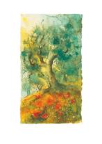 Kunstdruk Ulrich Hartig - Oliven und Mohn 50x70cm, Verzenden, Nieuw