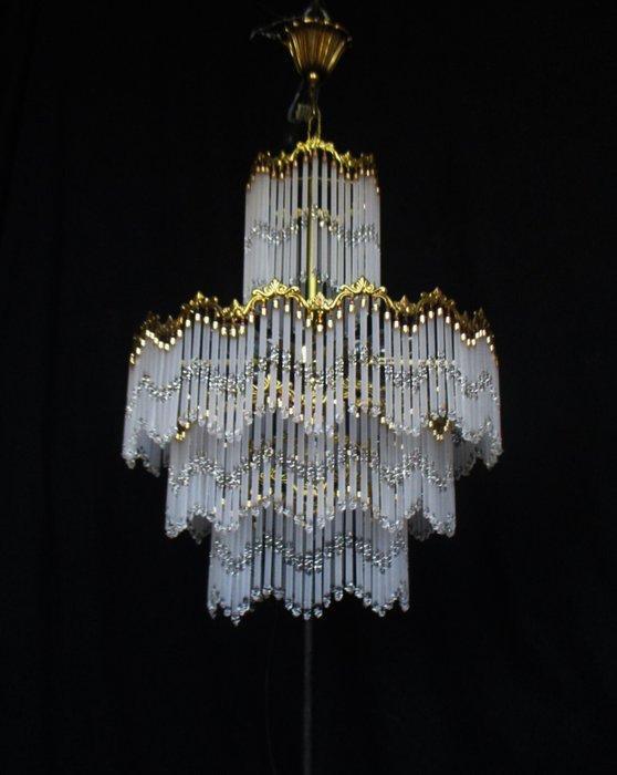 Plafondlamp - Brons, Kristal, Messing - Italiaanse, Huis en Inrichting, Overige Huis en Inrichting