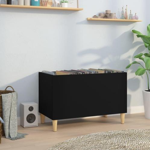 vidaXL Platenkast 74,5x38x48 cm bewerkt hout zwart, Huis en Inrichting, Woonaccessoires | Cd- en Dvd-rekken, Nieuw, Verzenden