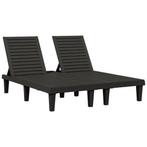 Ligbed 2-persoons Zwart - Retourdeal! 40% Korting, Tuin en Terras, Ligbedden, Ophalen of Verzenden, Nieuw, Plastic, Verstelbaar