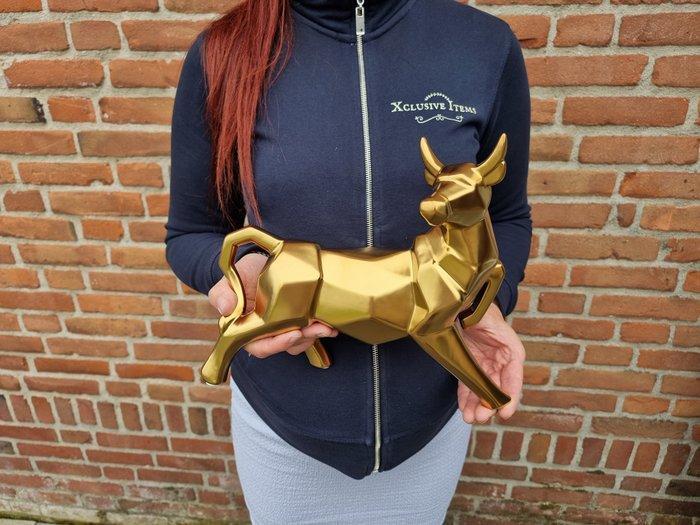 Beeld, Ceramic Bull Gold - 26.5 cm - Keramiek, Antiek en Kunst, Kunst | Designobjecten