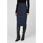 Pinko • blauw zwarte midi rok • 34 (IT40), Kleding | Dames, Rokken, Pinko, Nieuw, Maat 36 (S), Verzenden